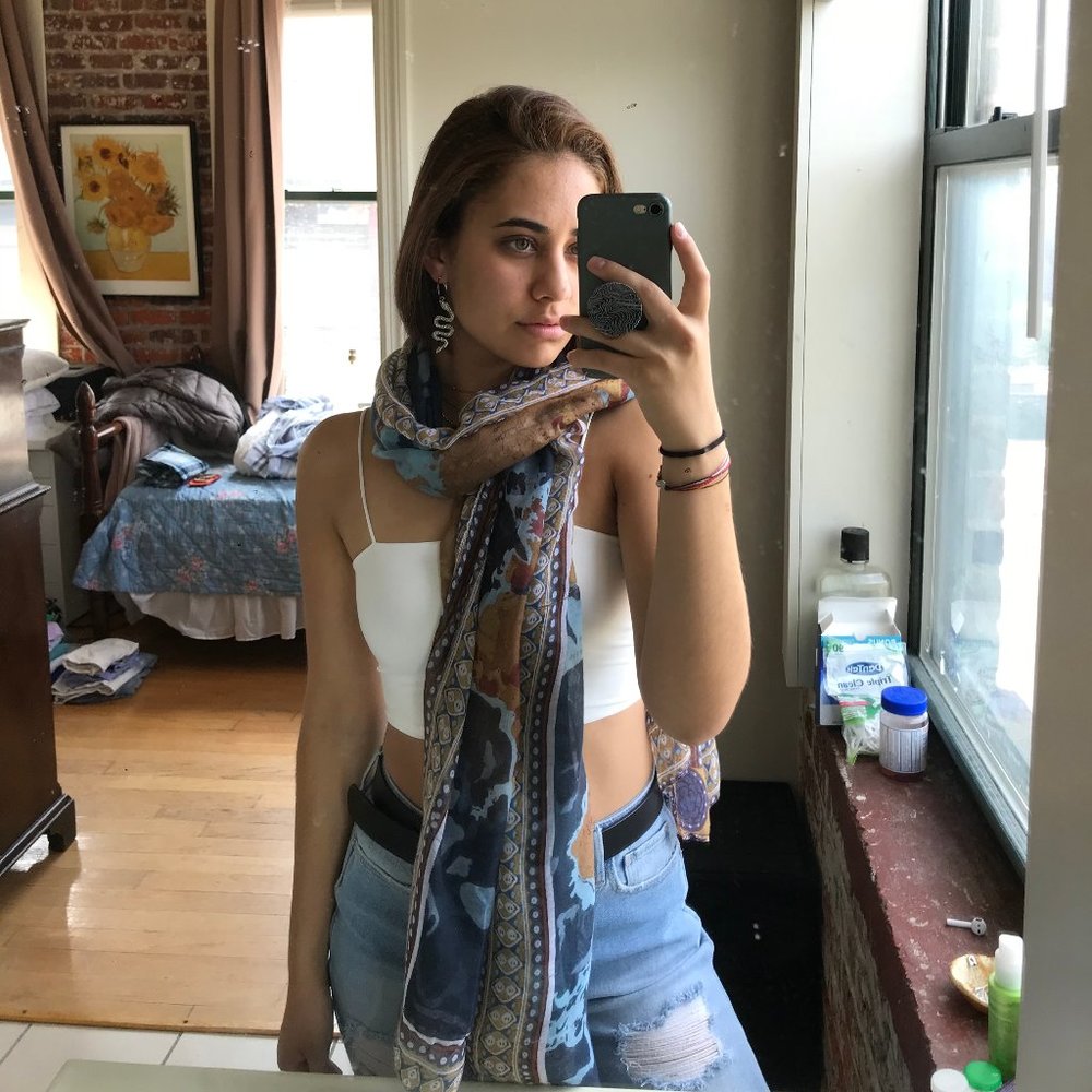 vintage map scarf